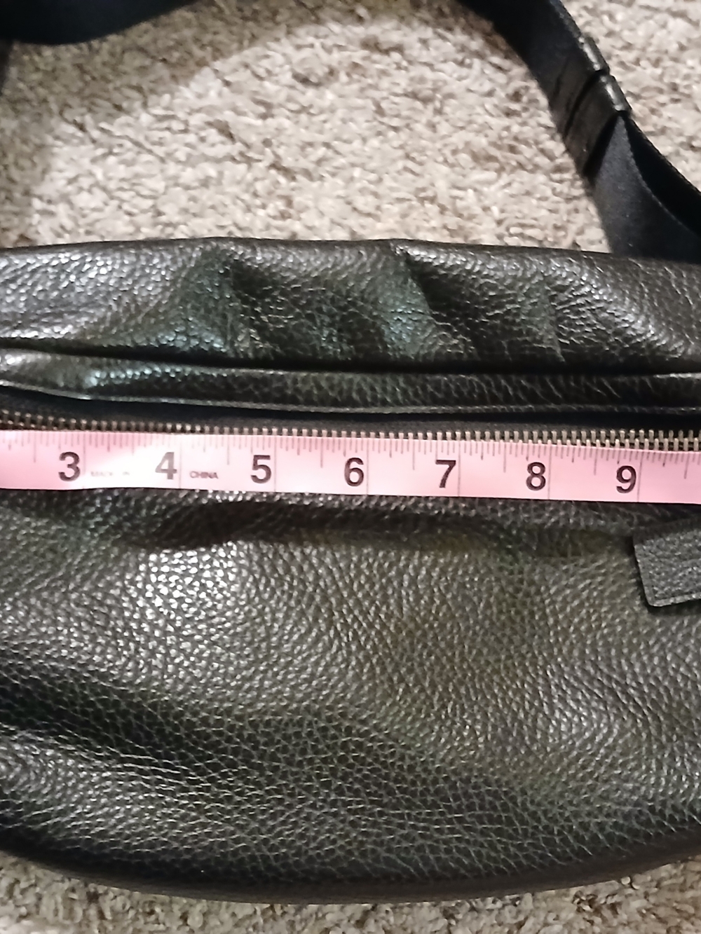 Coach Graham Leather Belt Bag Black Pebbled Fanny Pack Crossbody Gunmetal Unisex - Picture 11 of 12